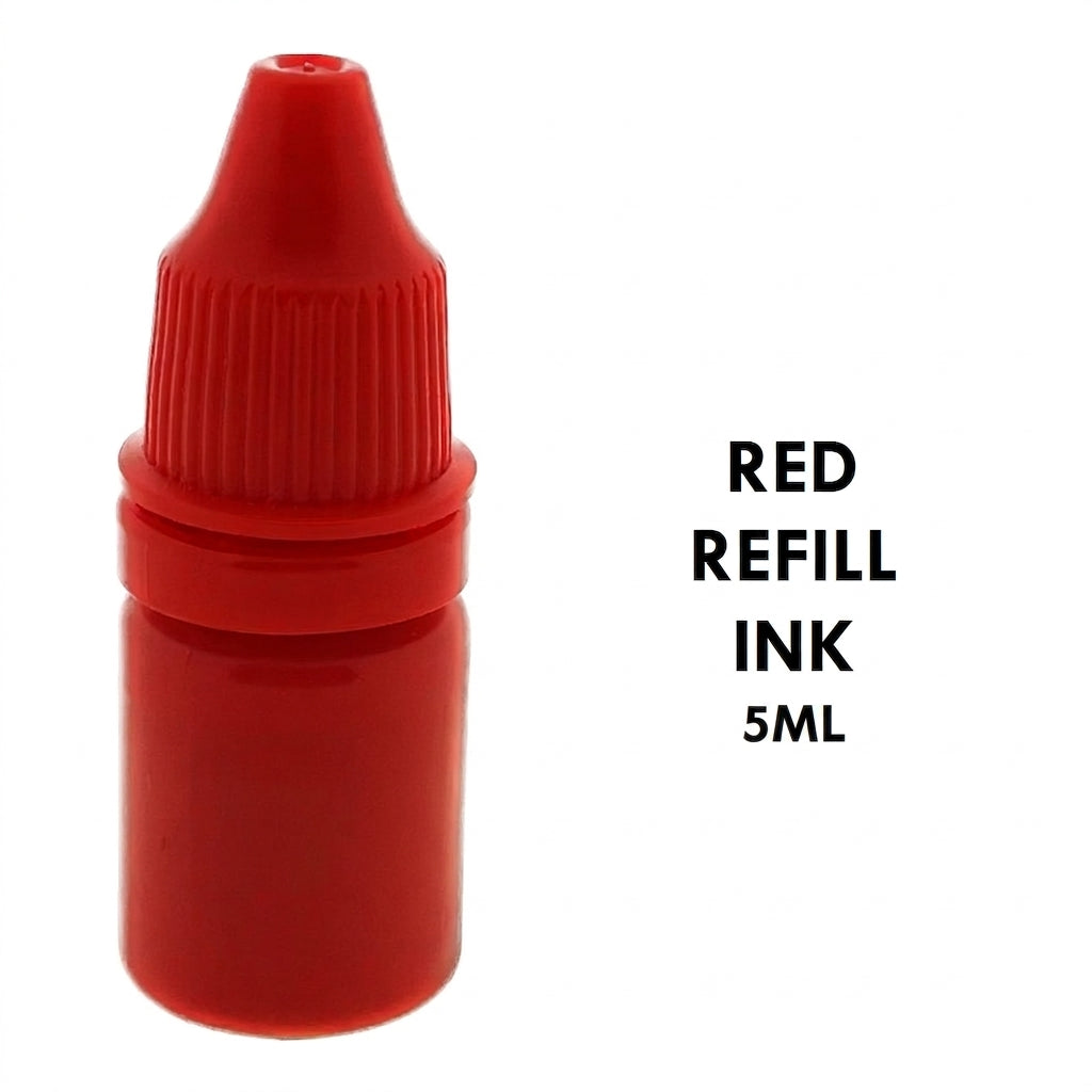 Red Ink for Stamps 5ML Refill Bottle