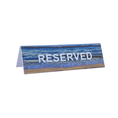 Reserved Table Sign Beach 130x40mm - Polystyrene