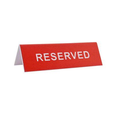 Reserved Table Sign Red 130x40mm - Polystyrene