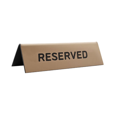 Reserved Table Sign Bronze 150x50mm - Acrylic