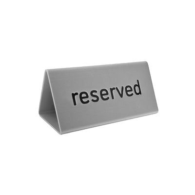 Reserved Table Sign Silver 100x55mm - Aluminium