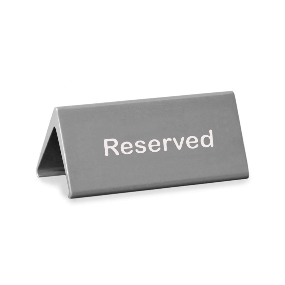 Reserved Table Sign Silver 120x60mm - Aluminium