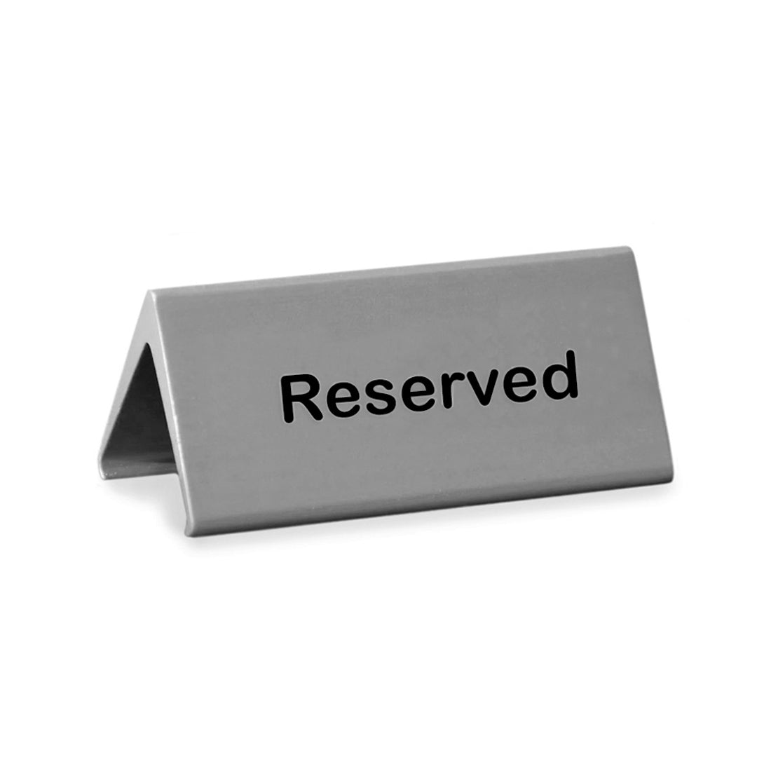 Reserved Table Sign Silver 120x60mm - Aluminium