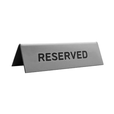 Reserved Table Sign Silver 150x50mm - Acrylic