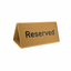 Reserved Sign Gold Aluminium Triangular Design With Black Laser Engraving 100x55mm