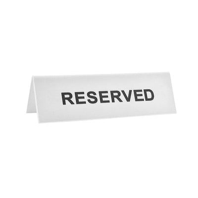 Reserved Table Sign White 130x40mm - Polystyrene