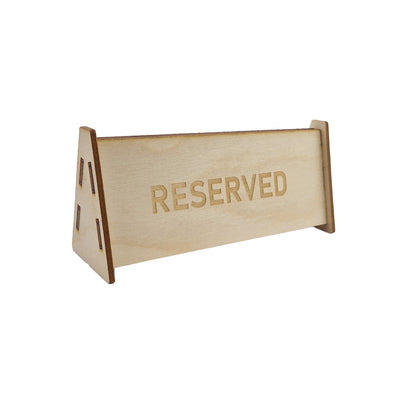 Reserved Table Sign Eco-Friendly 157x68mm - Plywood