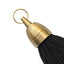 Brass Hotel Key Tags With Black Fabric Tassel