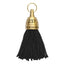 Brass Hotel Key Tags With Black Fabric Tassel