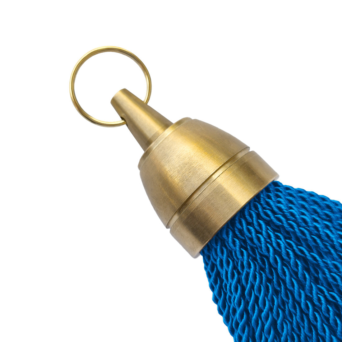 Brass Hotel Key Tags With Blue Fabric Tassel