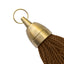 Brass Hotel Key Tags With Brown Fabric Tassel