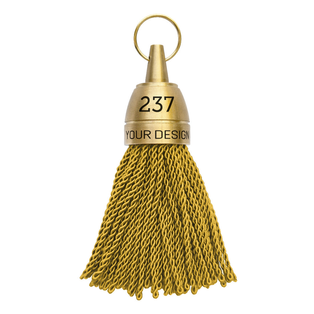 Brass Hotel Key Tags With Gold Fabric Tassel
