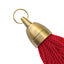 Brass Hotel Key Tags With Red Fabric Tassel