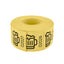 Beer Tickets On A Roll, Paper Drink Coupons with a Beer Icon Yellow Colour