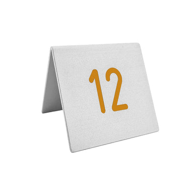 Silver Aluminium Table Numbers