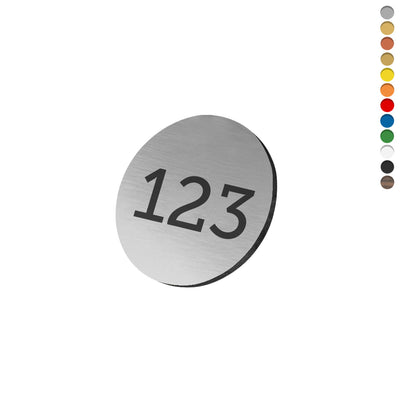 Acyrlic Number Tags Round