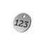 Acrylic Number Tags With One Drill Hole at the Top Front View - Silver Variant