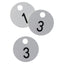 Round Anodised Coloured Aluminium Key Tags With CNC Number Engraving