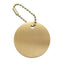 Round Brushed Gold Brass Hotel Key Tags With Custom Engraving