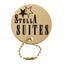 Round Brushed Gold Brass Hotel Key Tags With Custom Engraving