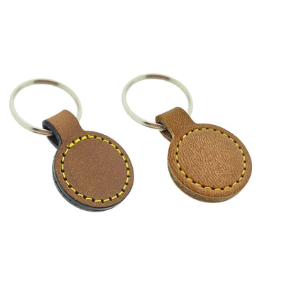 Round Leather or Artificial Leather Hotel Key Tags | 30mm | Without Engraving | No MOQ