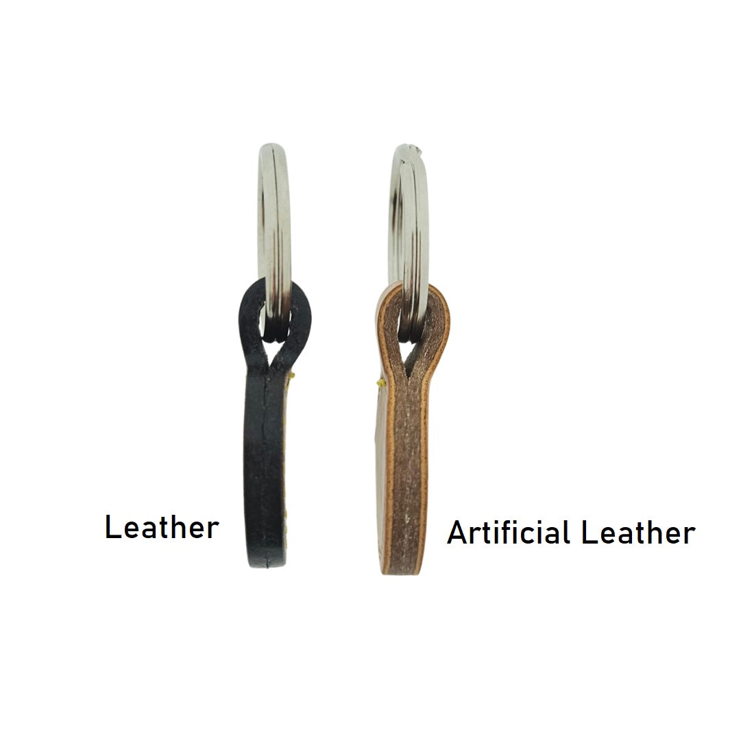 Round Leather or Artificial Leather Hotel Key Tags | 30mm | With Engraving | No MOQ