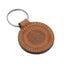 Round Leather or Artificial Leather Hotel Key Tags | 45mm | With Hot Stamped Engraving