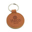 Round Leather or Artificial Leather Hotel Key Tags | 45mm | With Hot Stamped Engraving