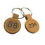 Round Leather or Artificial Leather Hotel Key Tags | 30mm | With Engraving | No MOQ