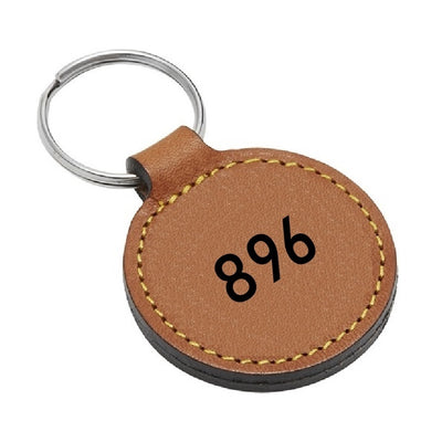 Round Leather or Artificial Leather Hotel Key Tags | 45mm | With Engraving | No MOQ