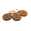 Round Leather or Artificial Leather Hotel Key Tags | 45mm | With Engraving | No MOQ