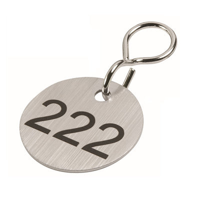 Round Stainless Steel Key Tags With Number Engraving