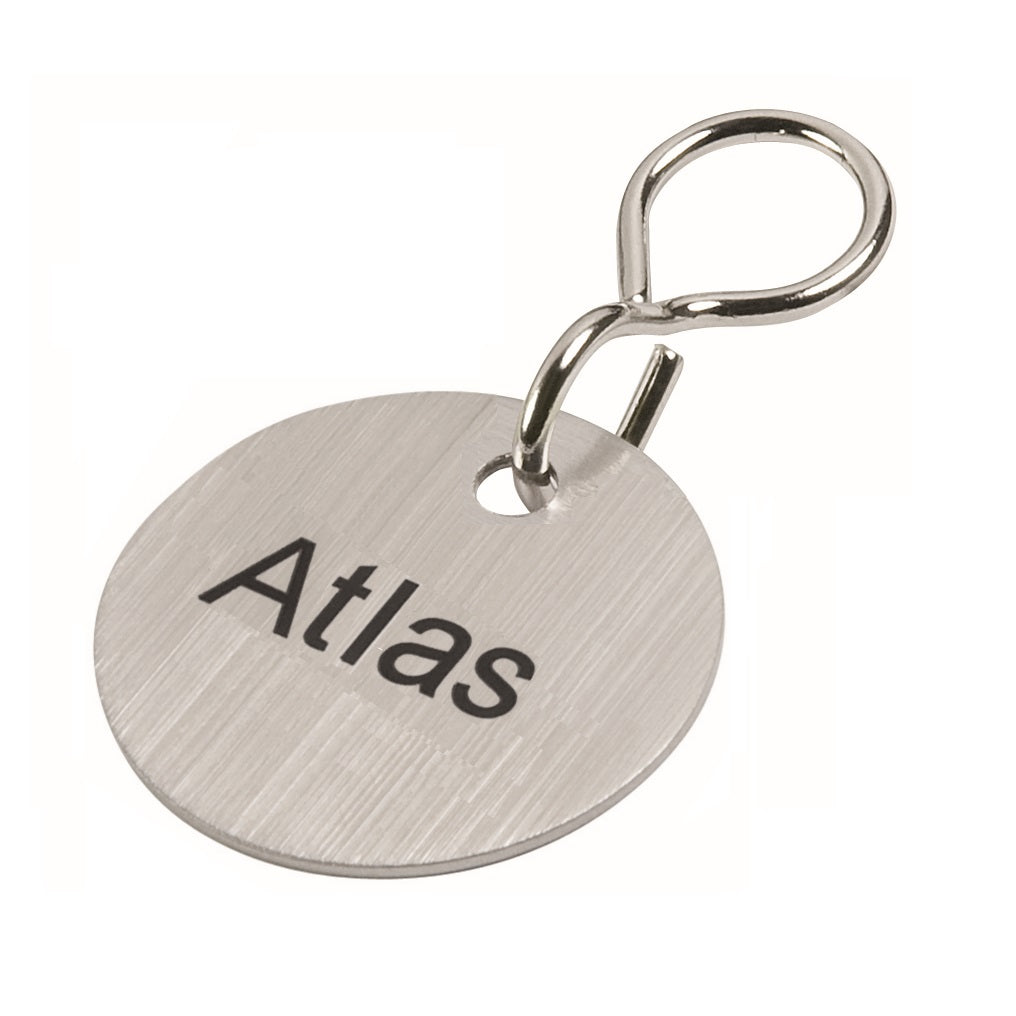 Round Stainless Steel Key Tags With Text Engraving