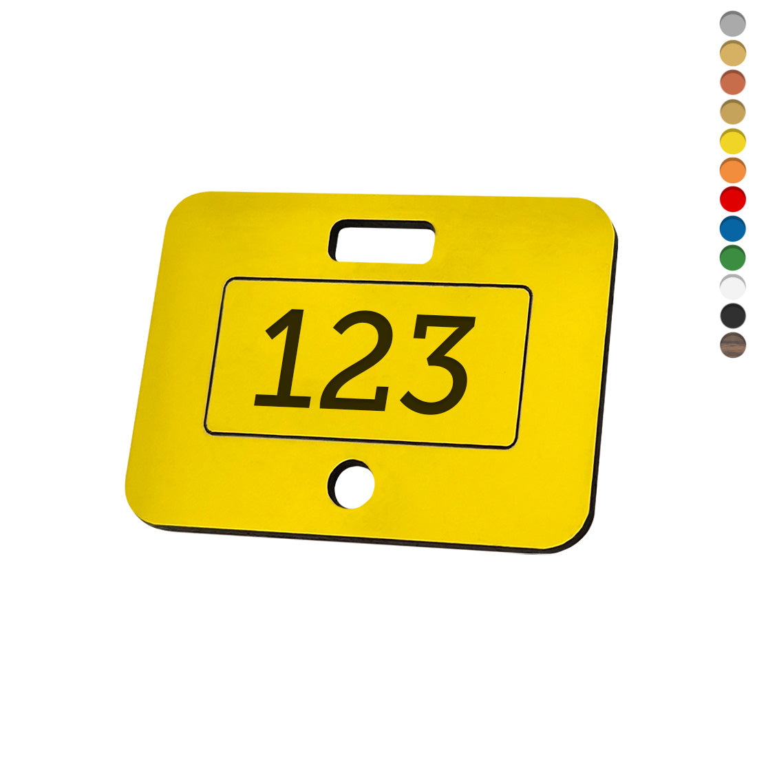 Security Number Tags With Slotted and Round Fixing Hole 