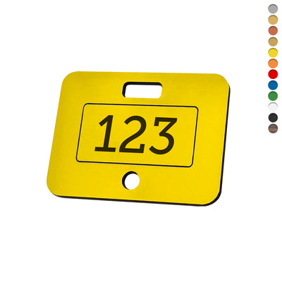Security Number Tags With Slotted and Round Fixing Hole 