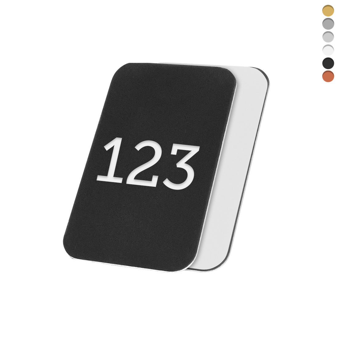Rectangle Foil Number Tags Bendable 
