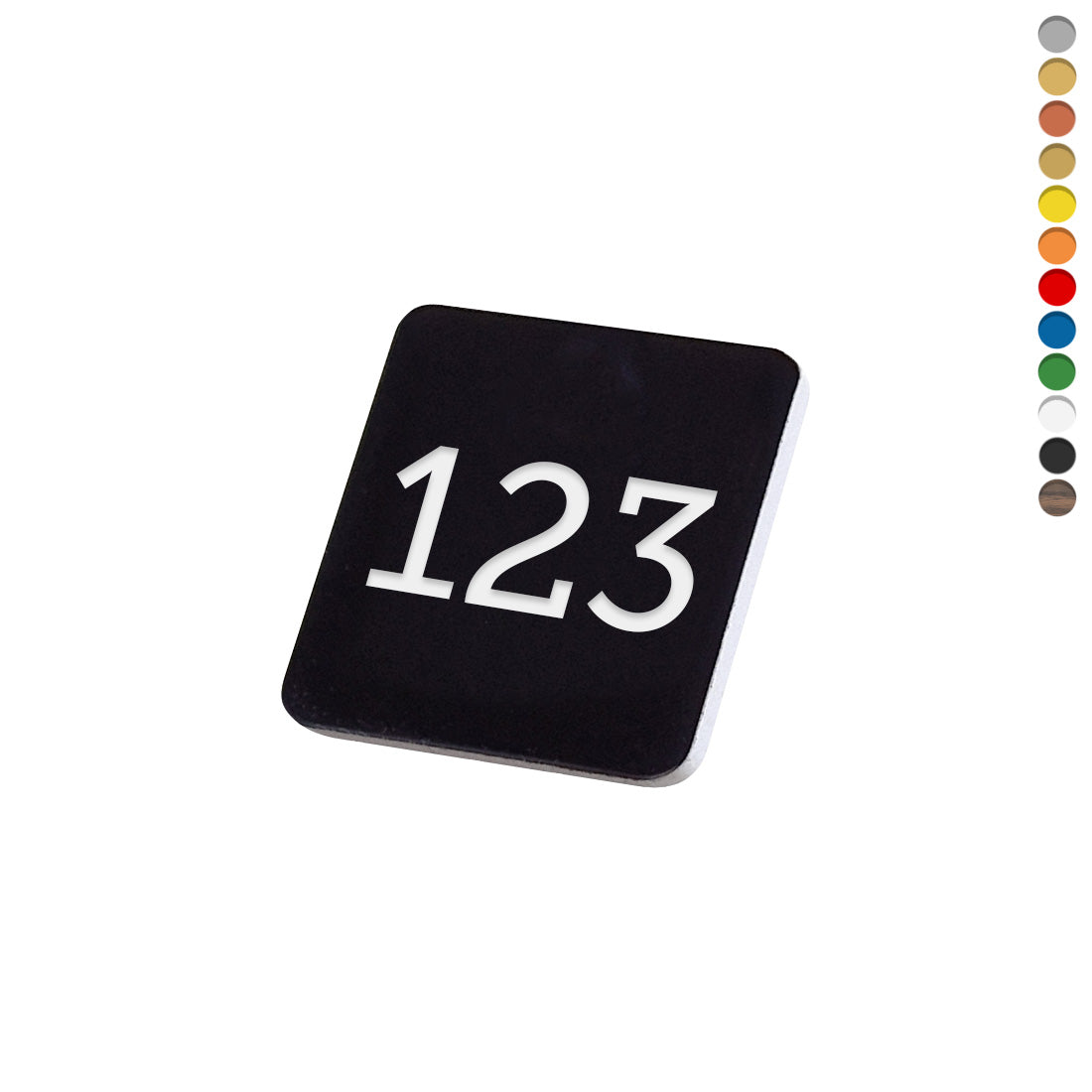 Rounded Square Acrylic Number Tags