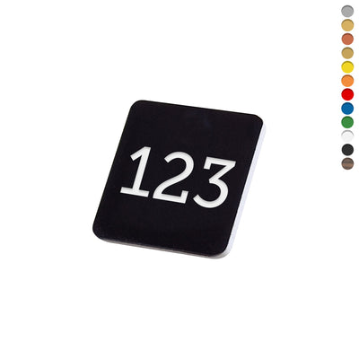 Rounded Square Acrylic Number Tags