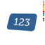 Rounded Rectangle Acrylic Number Tags 