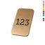 Rounded Rectangle Acrylic Number Tags In Vertical Orientation