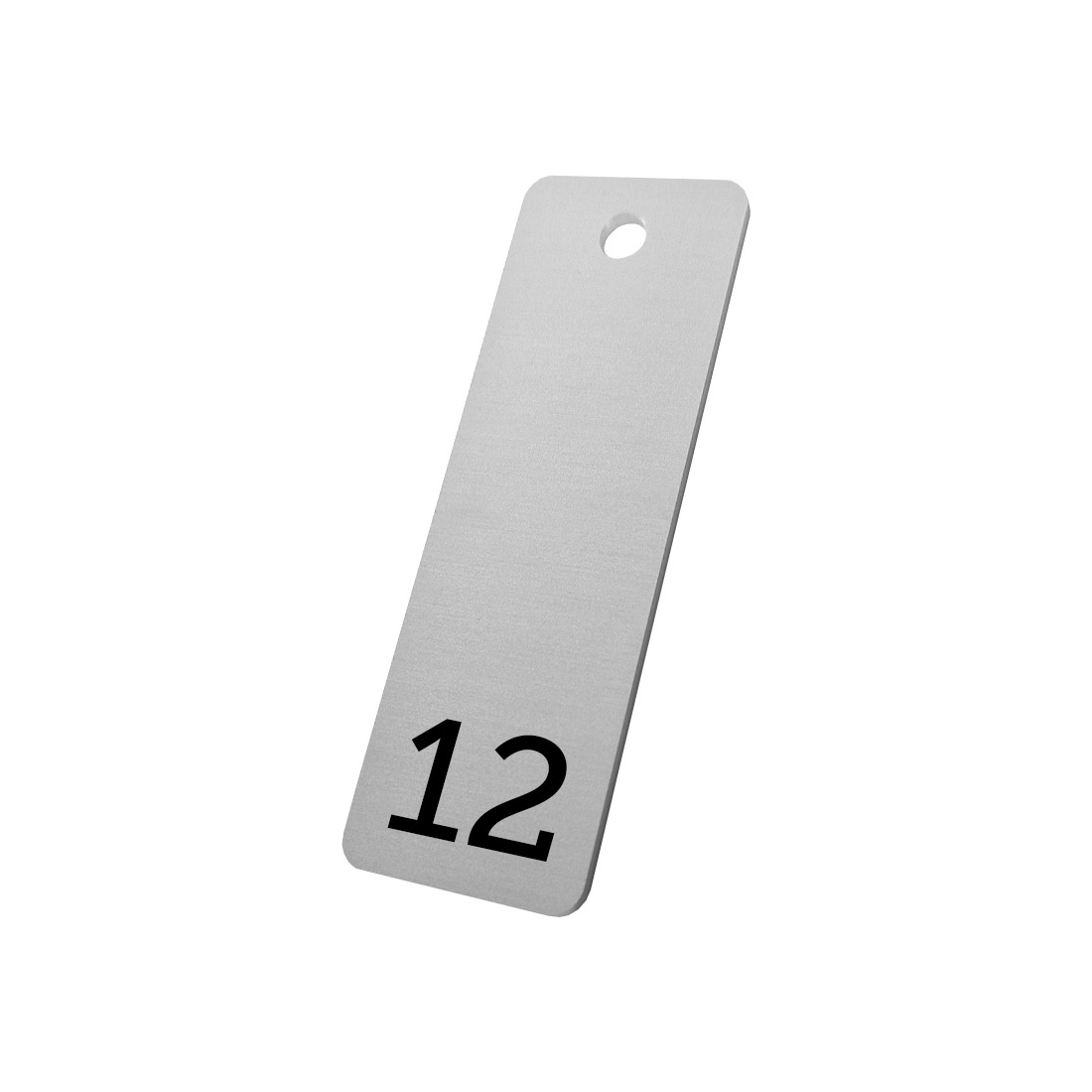 Rectangle Silver Aluminium Numbered Asset Tags / Labels 25x70mm 