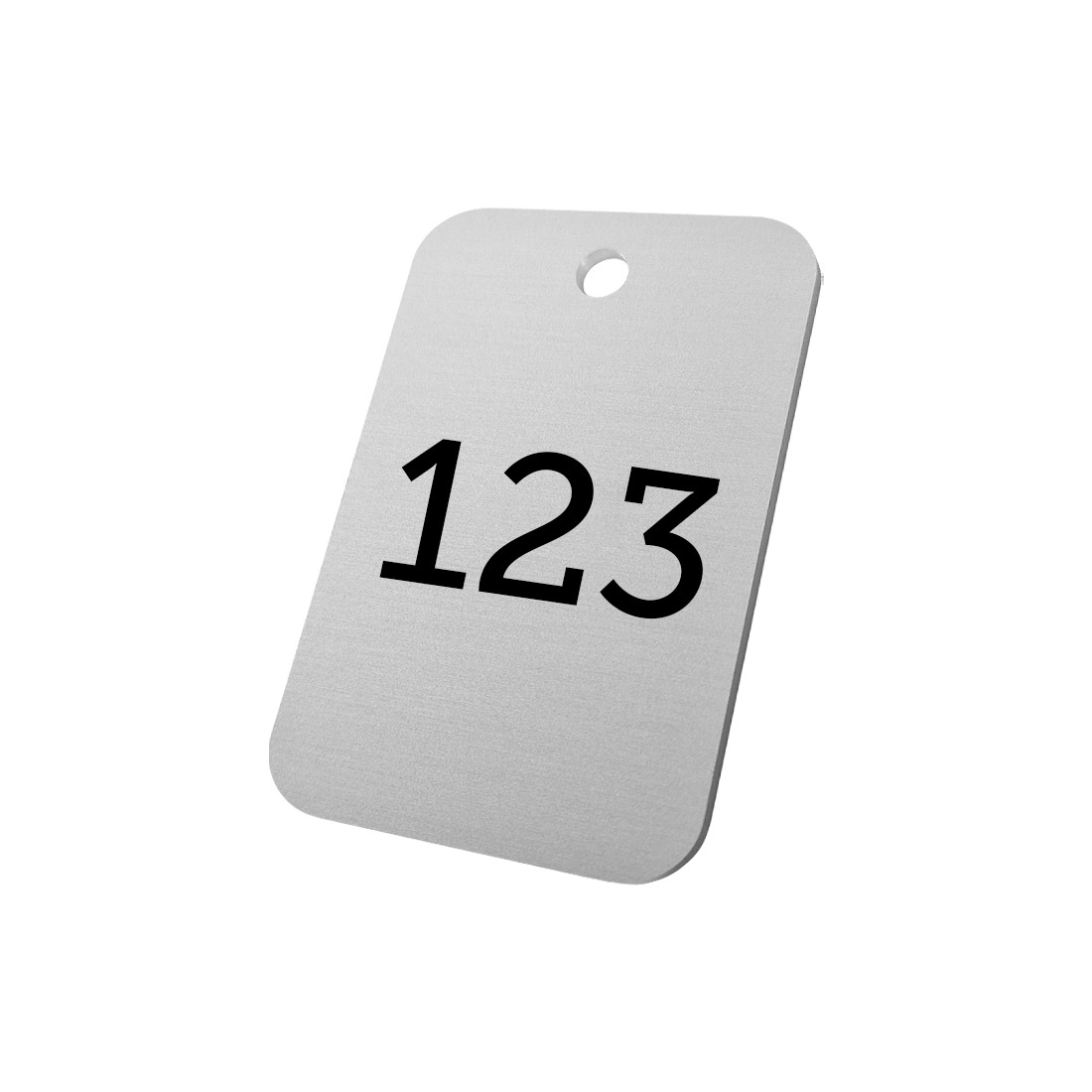 Rectangle Silver Aluminium Numbered Asset Tags / Labels 40x60mm