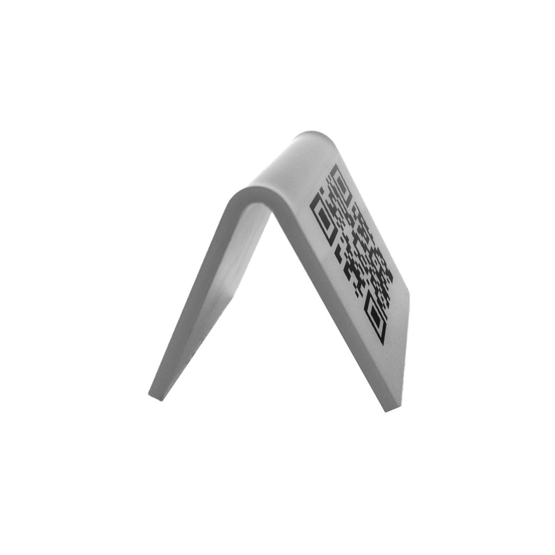 Silver A-Frame QR Code Table Signs - Plexiglass