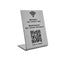 Silver Wi-Fi QR Code Table Signs 70x100mm - Plexiglass