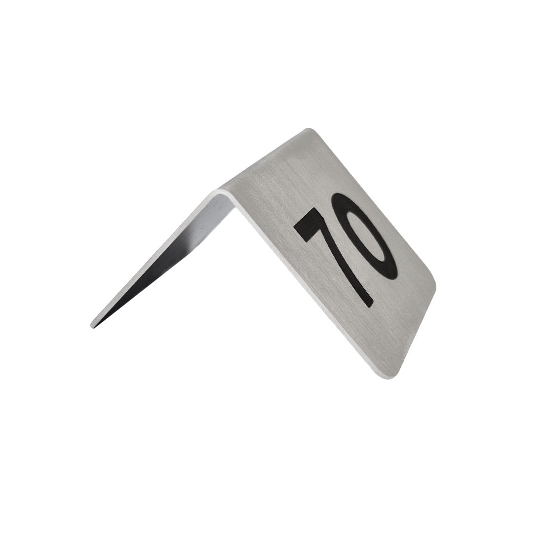 Stainless Steel A-Frame Table Numbers With Black Engraving