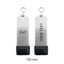 Silver Aluminium Hotel Key Tag 'Amerique' With Black Rubber Cap And Custom Engraving 100mm
