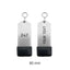 Silver Aluminium Hotel Key Tag 'Amerique' With Black Rubber Cap And Custom Engraving 80mm