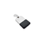 Silver Aluminium Rectangle Hotel Key Tag With Rubber Cap 50mm Side View Image