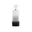 Silver Aluminium Rectangle Hotel Key Tag With Rubber Cap 80mm 