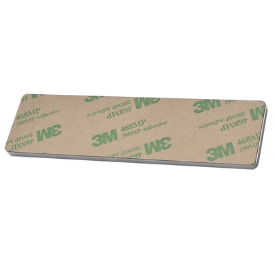 Silver Aluminium Sliding Status Sign Backside Adhesive Tape Fixing Method 125x35mm
